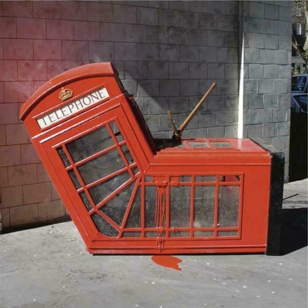 Vandalised Phone Box, Banksy, 2005